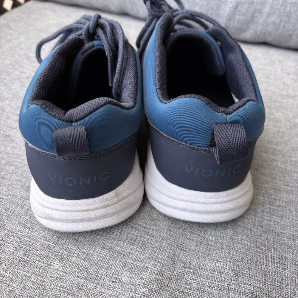 Vionic Christina Podiatrist Designed Mesh Lace-up Sneakers Navy‎ Blue Sz 8